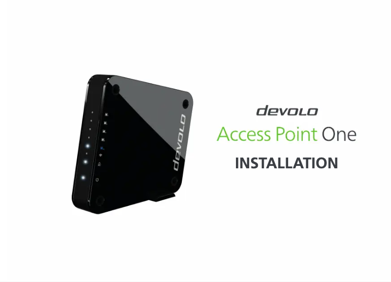 Page 1 de la notice Manuel utilisateur Devolo Access Point One