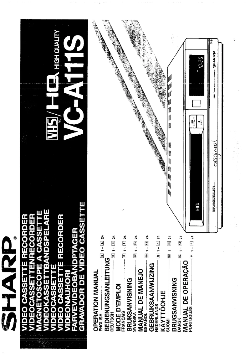 Image de la première page du manuel de l'appareil VC-A111