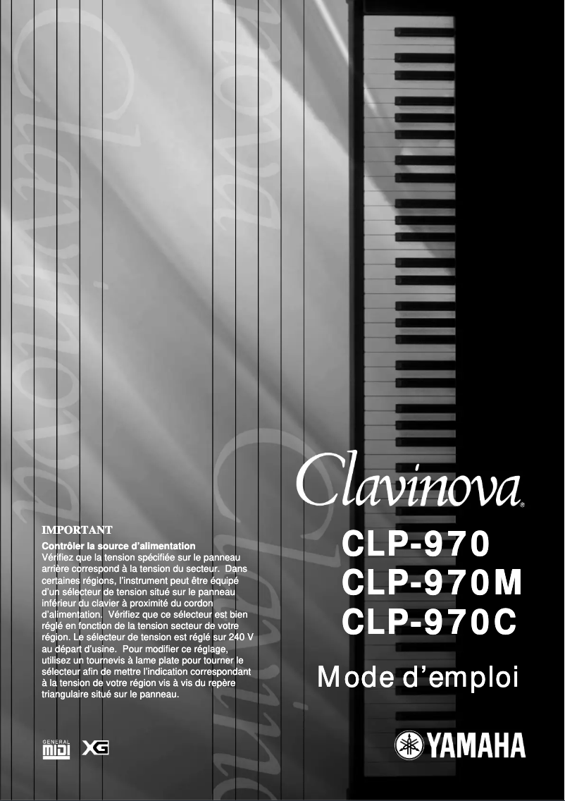 Image de la première page du manuel de l'appareil Clavinova CLP-970C