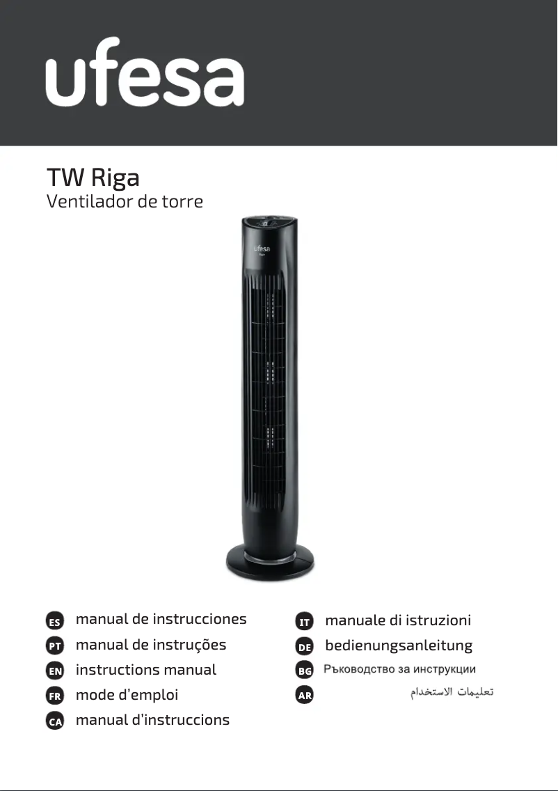 Page n°1 - Manuel utilisateur Ufesa Riga