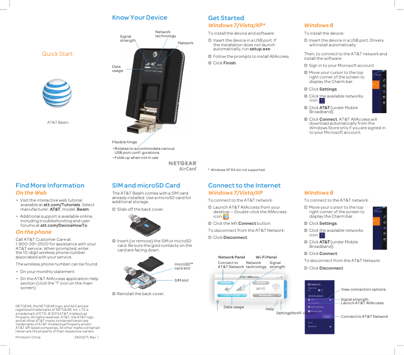 Image de la première page du manuel de l'appareil AirCard 503