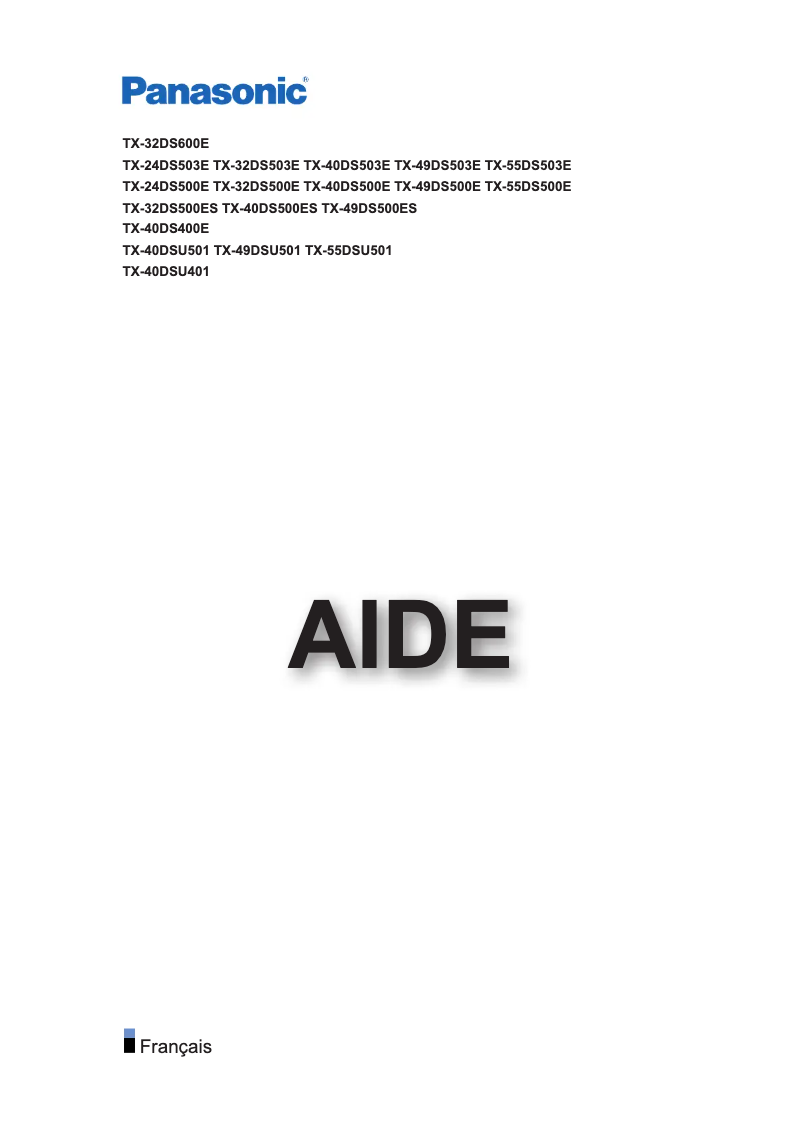 Page 1 de la notice Manuel utilisateur Panasonic TX-55DS503E