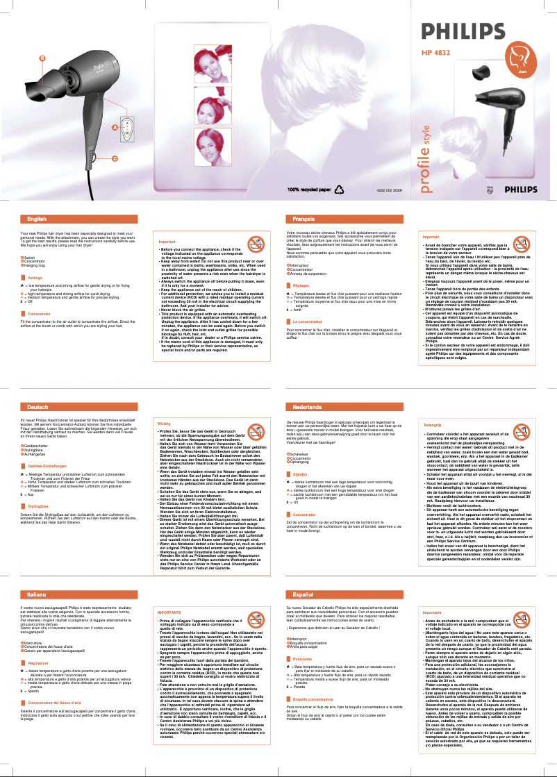 Image de la première page du manuel de l'appareil HP4832