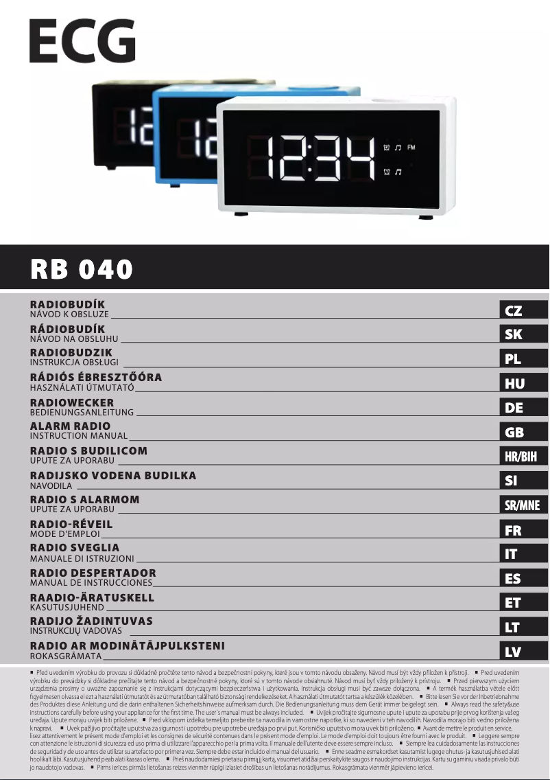 Page 1 de la notice Manuel utilisateur ECG RB 040