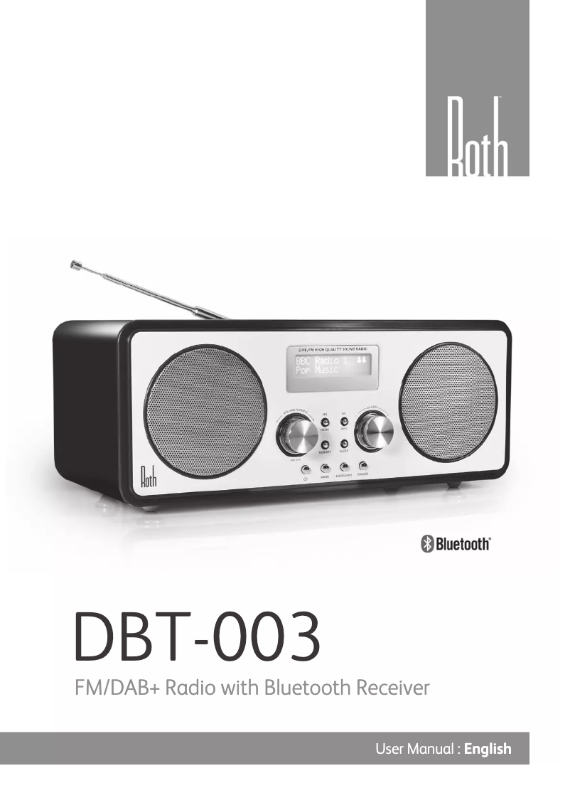 Imagen de la primera página del manual del dispositivo DBT-003