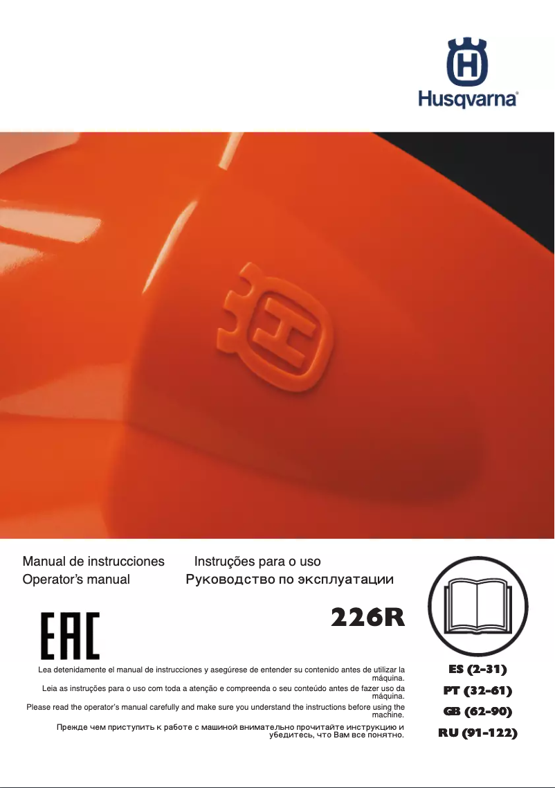 Page n°1 - Manuel utilisateur Husqvarna 226R