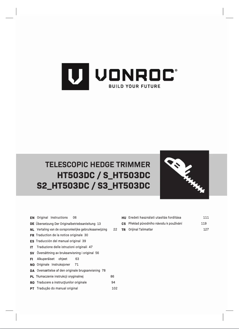 Page n°1 - Manuel utilisateur Vonroc S2_HT503DC