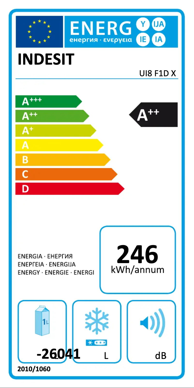 Page 1 de la notice Manuel utilisateur Indesit UI8 F1D X