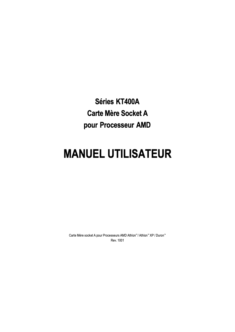 Image de la première page du manuel de l'appareil GA-7VAXP-A