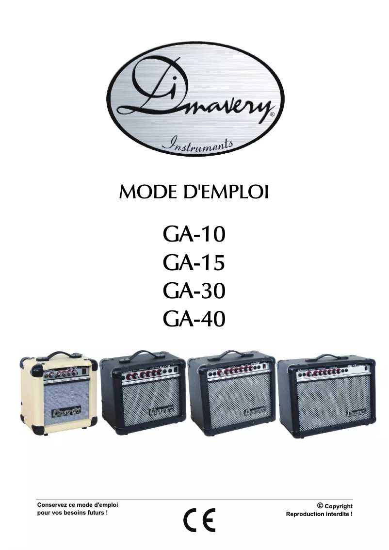 Image de la première page du manuel de l'appareil GA-40
