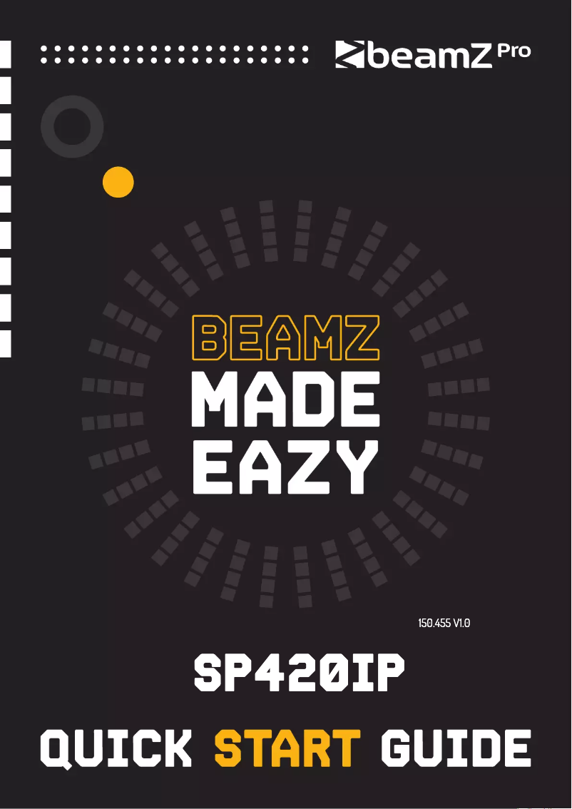 Page 1 de la notice Guide de démarrage rapide BeamZ SB420IP