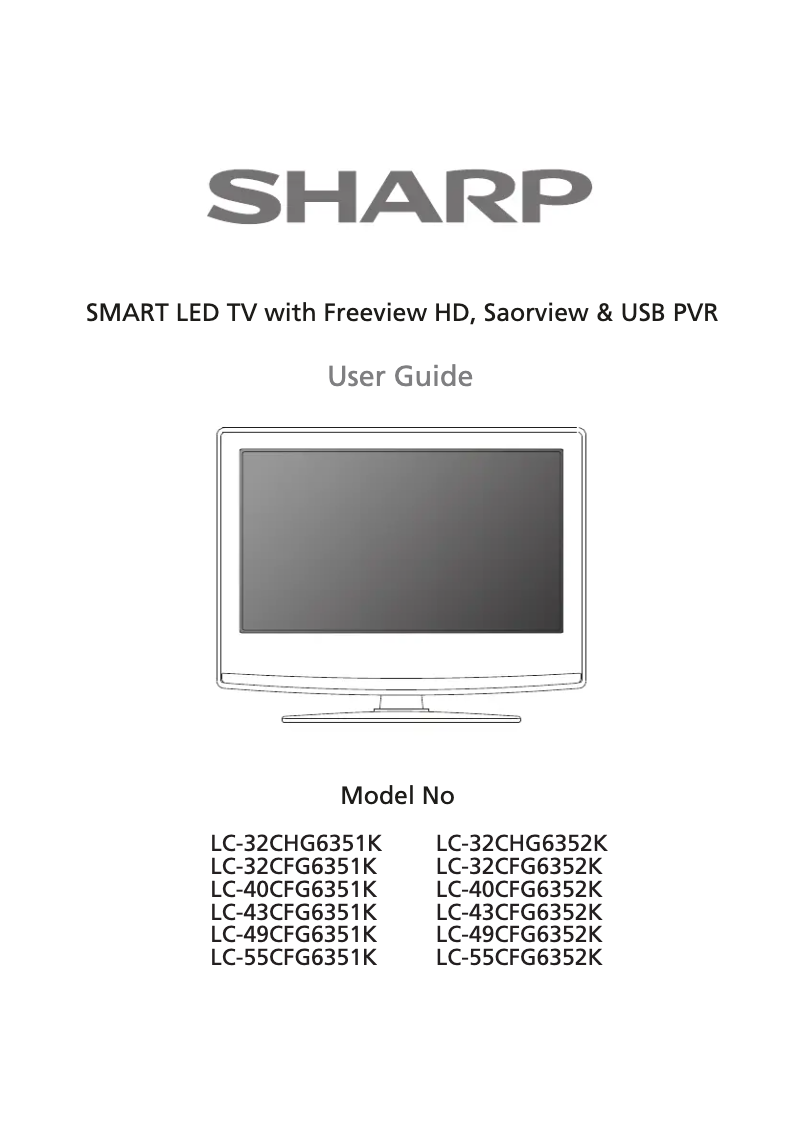 Page n°1 - Manuel utilisateur Sharp LC-32CFG6352K