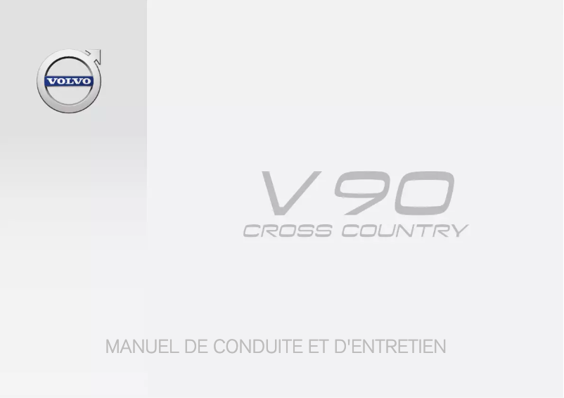 Page 1 de la notice Manuel utilisateur Volvo V90 Cross Country (2016)