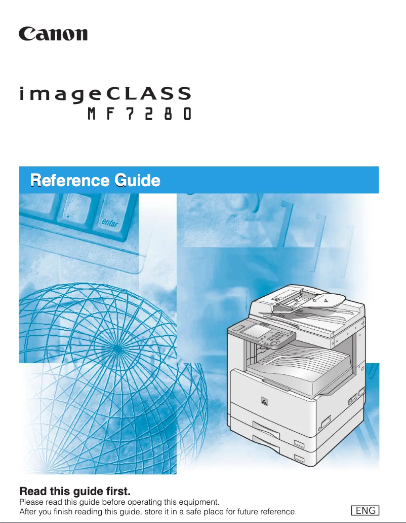 Page n°1 - Manuel utilisateur Canon imageCLASS MF7280