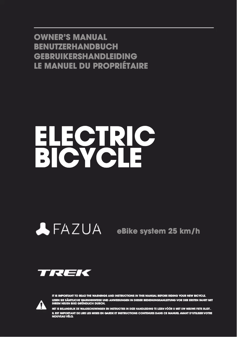 Page n°1 - Manuel utilisateur Trek E-Caliber 9.8 GX AXS Gen 1