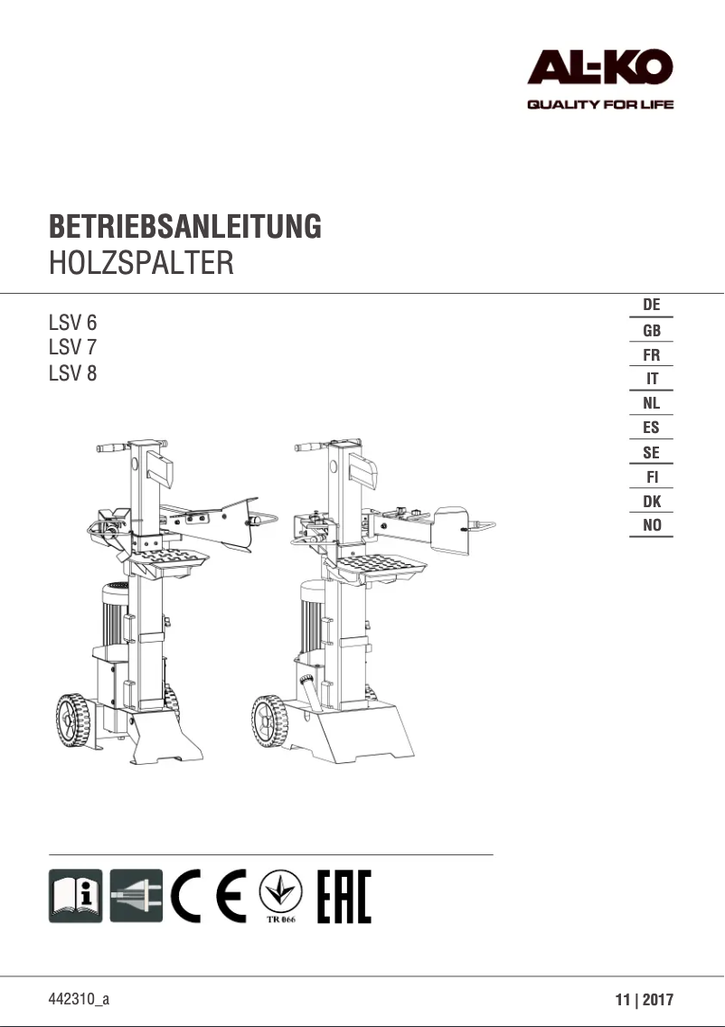 Page n°1 - Manuel utilisateur AL-KO LSV 7
