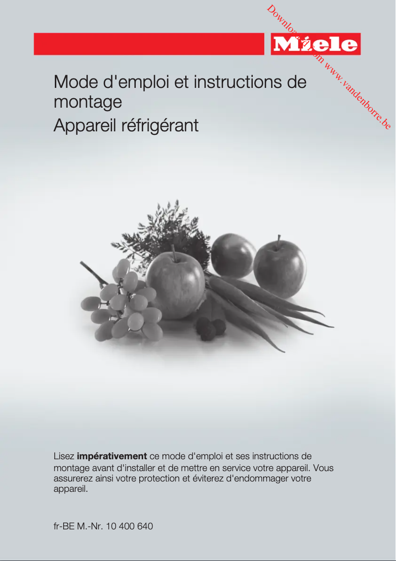 Image de la première page du manuel de l'appareil K 28202 D edt/cs