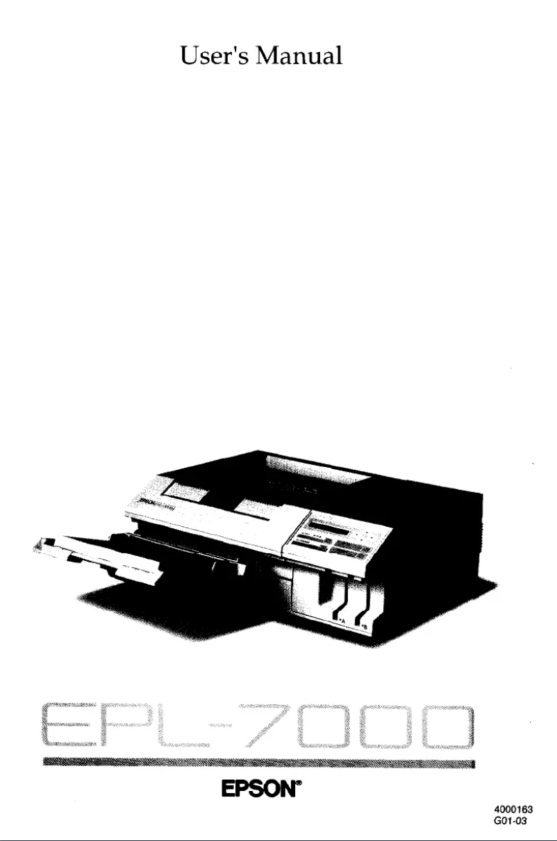 Page 1 de la notice Manuel utilisateur Epson EPL-7000