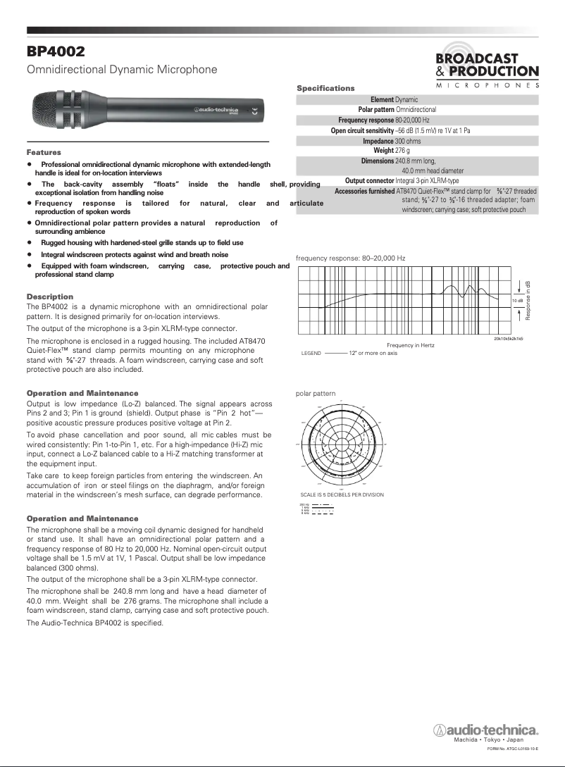 Image de la première page du manuel de l'appareil BP4002