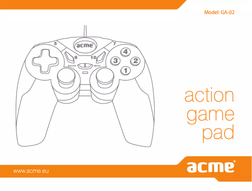 Page 1 de la notice Manuel utilisateur Acme Made GA02