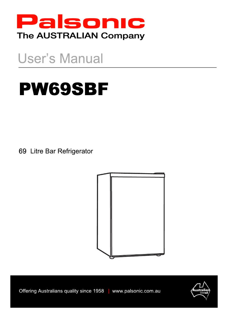 Page n°1 - Manuel utilisateur Palsonic PW69SBF