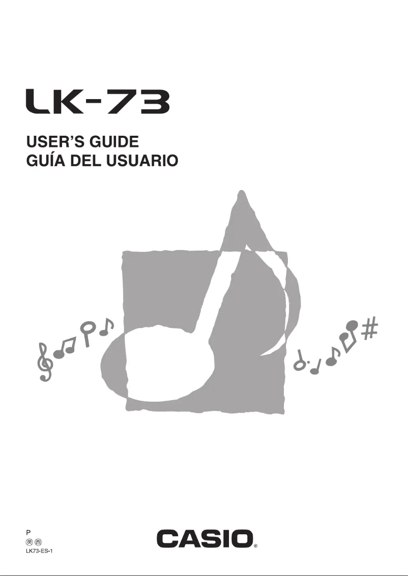 Page n°1 - Manuel utilisateur Casio LK-73