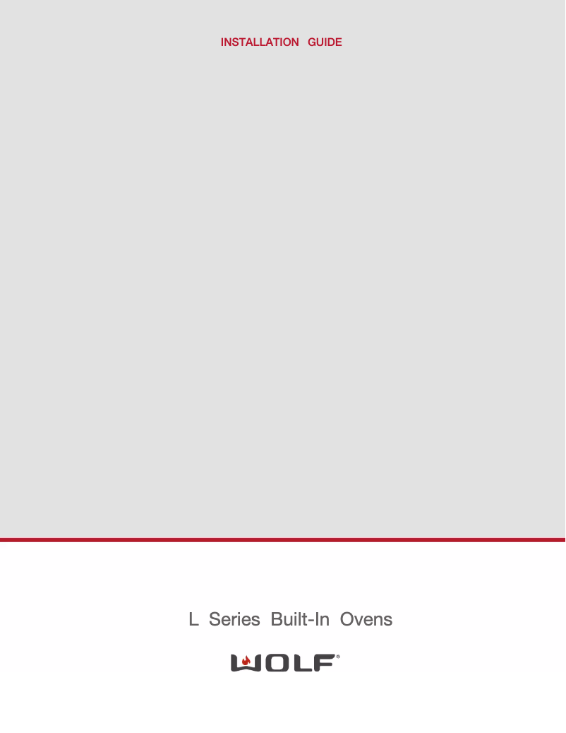Page 1 de la notice Guide d'installation Wolf L Series SO36U/S