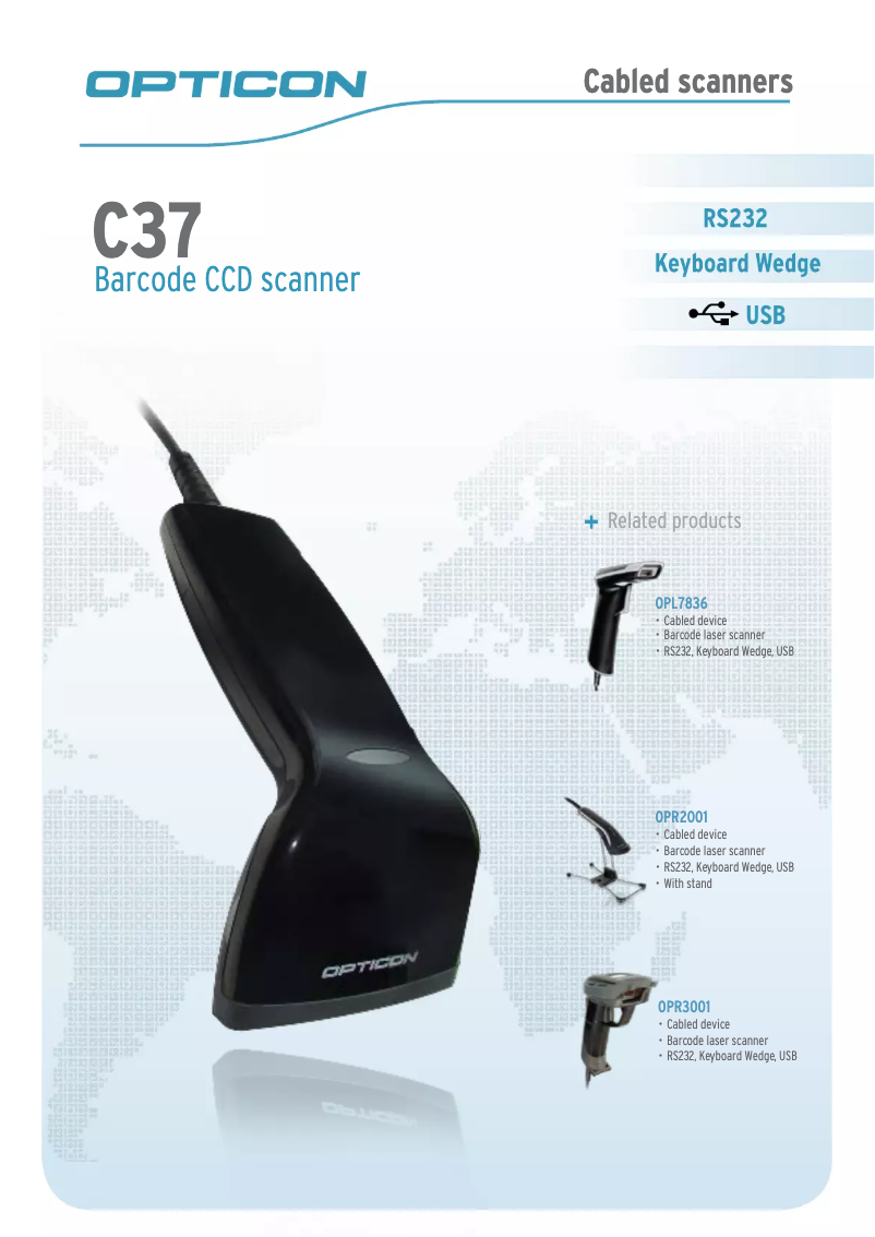 Página 1 del manual Manual de usuario Opticon C37