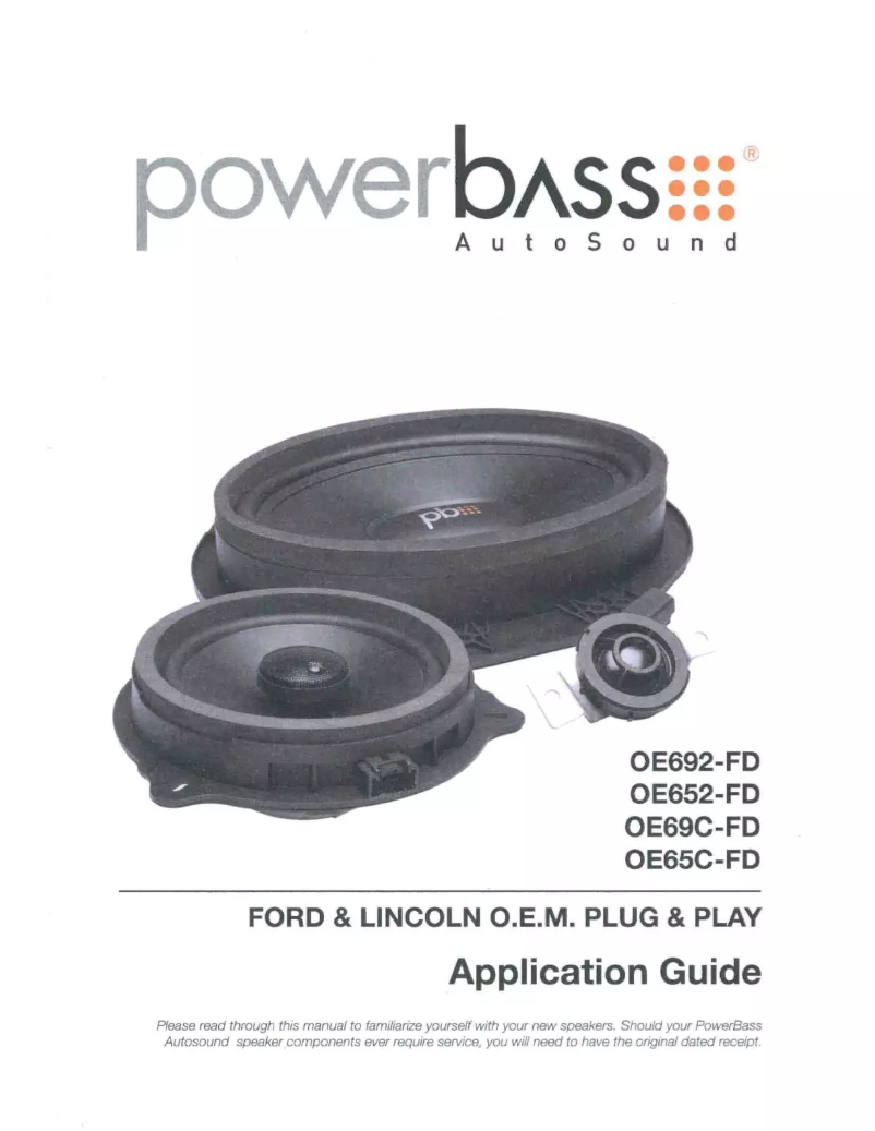 Page n°1 - Manuel utilisateur PowerBass OE69C-FD