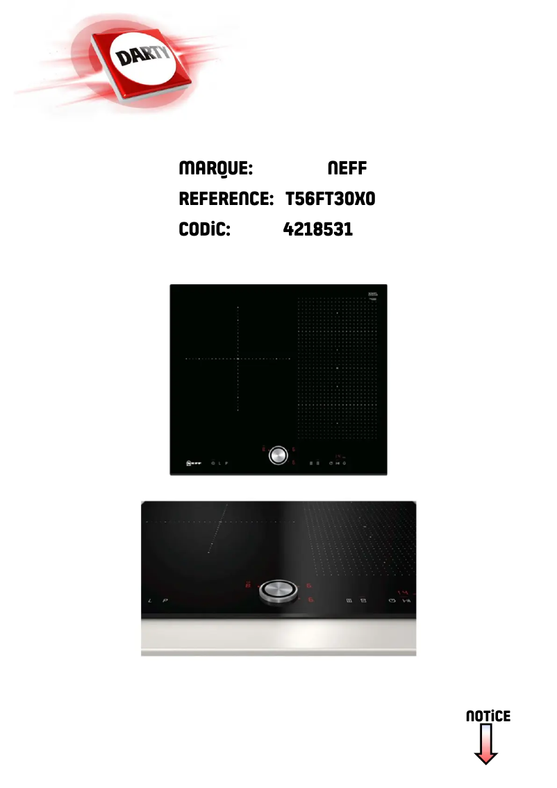 Page 1 de la notice Manuel utilisateur Neff T56FT30X0