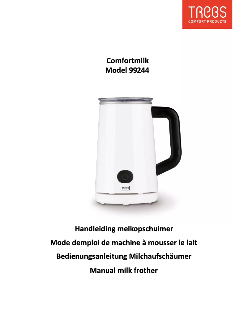 Image de la première page du manuel de l'appareil Comfortmilk 99244