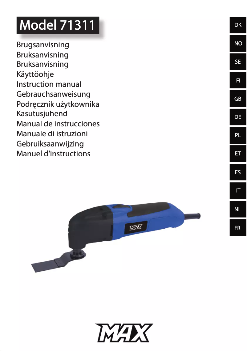 Page 1 de la notice Manuel utilisateur MAX 71311