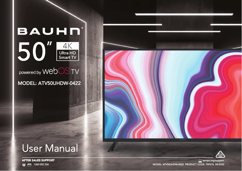 Page 1 de la notice Manuel utilisateur Bauhn ATV50UHDW-0424