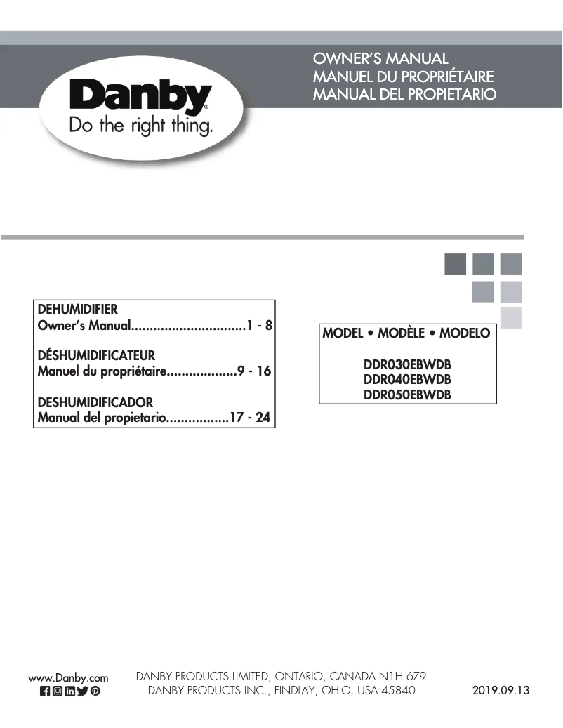Página 1 del manual Manual de usuario Danby DDR030EBWDB