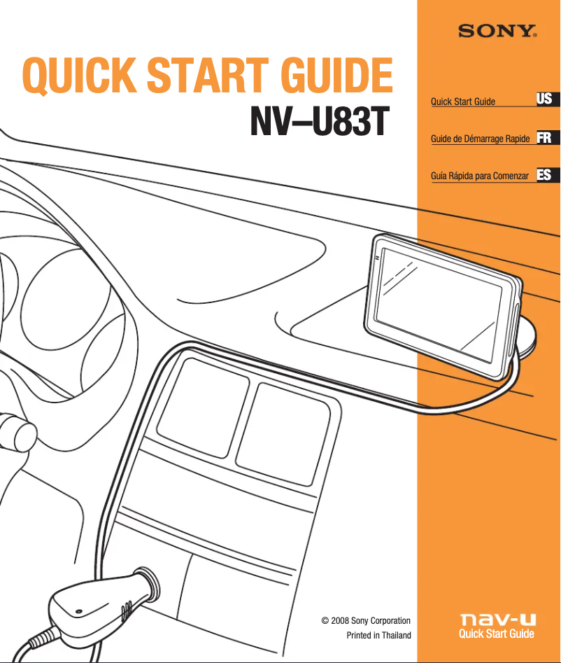 Page n°1 - Guide d'installation Sony NV-U83T
