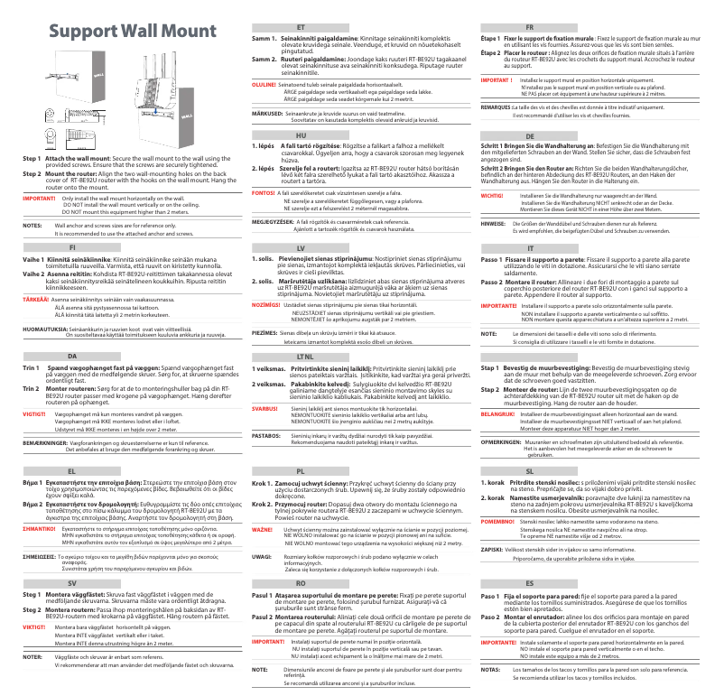 Page 1 de la notice Guide d'installation Asus RT-BE92U