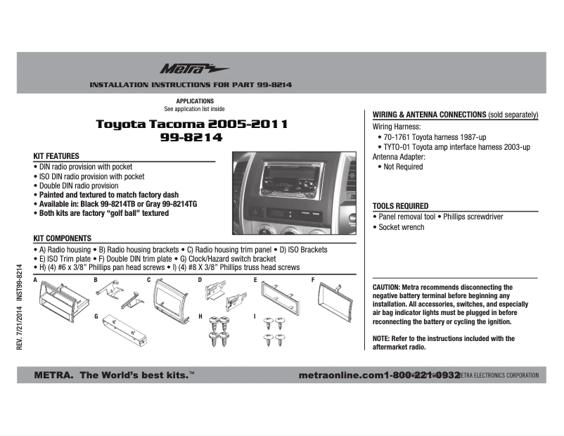 Image de la première page du manuel de l'appareil 99-8214