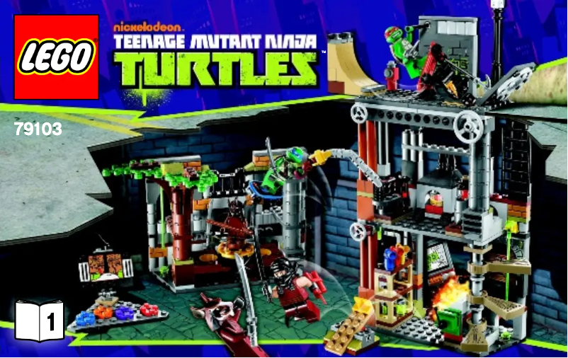 Page 1 of the manual User Manual Lego Turtle Lair Attack