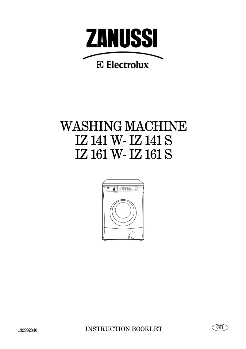 Page n°1 - Manuel utilisateur Zanussi-Electrolux IZ161S