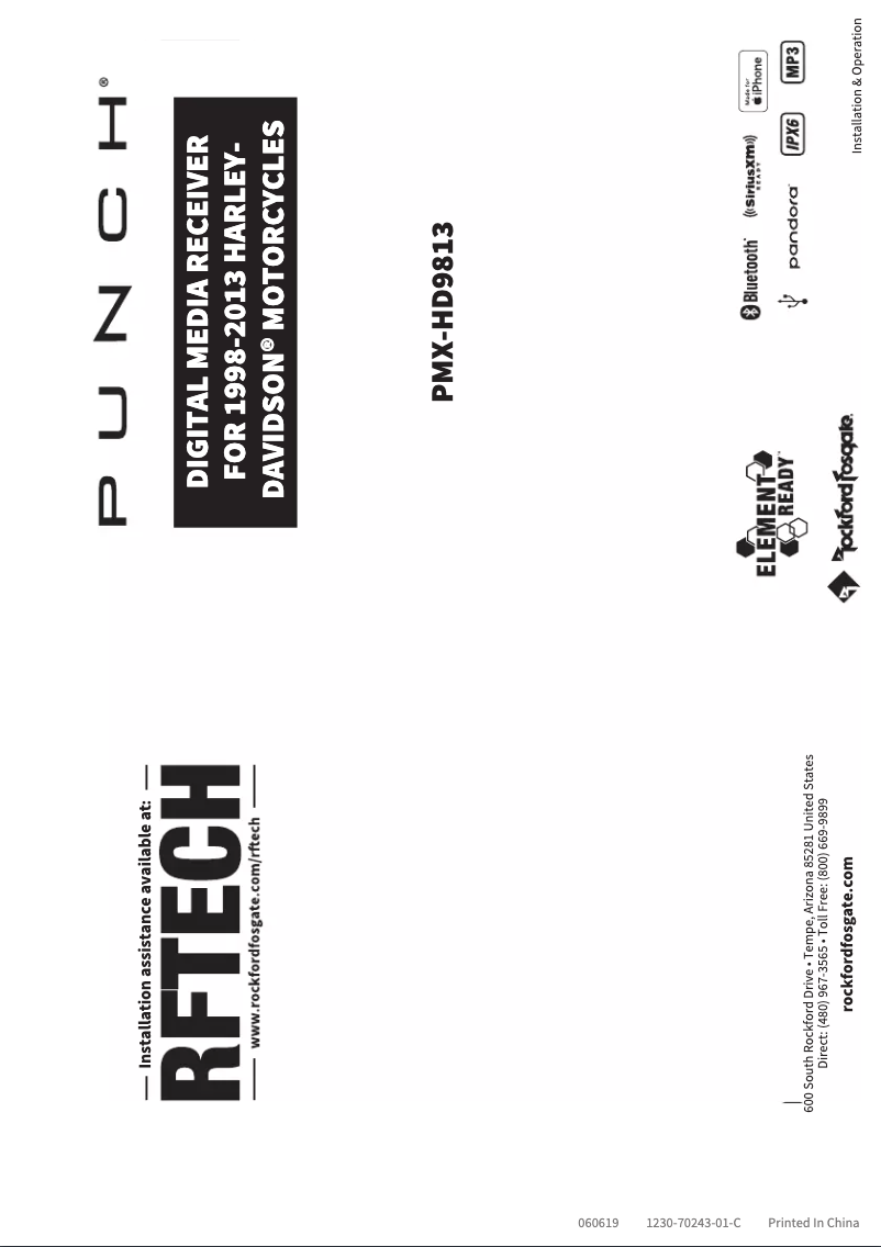 Page 1 de la notice Manuel utilisateur Rockford Fosgate PMX-HD9813