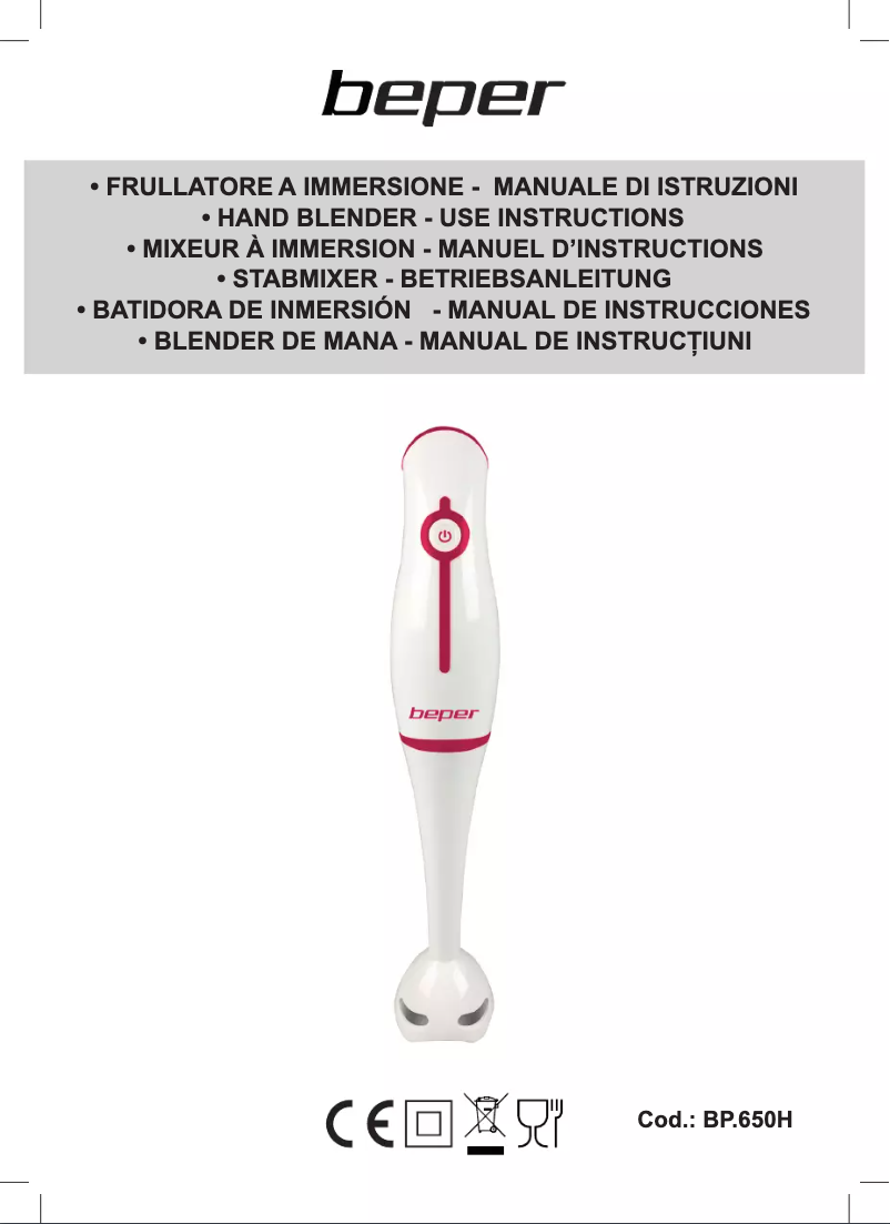 Image de la première page du manuel de l'appareil BP.650H