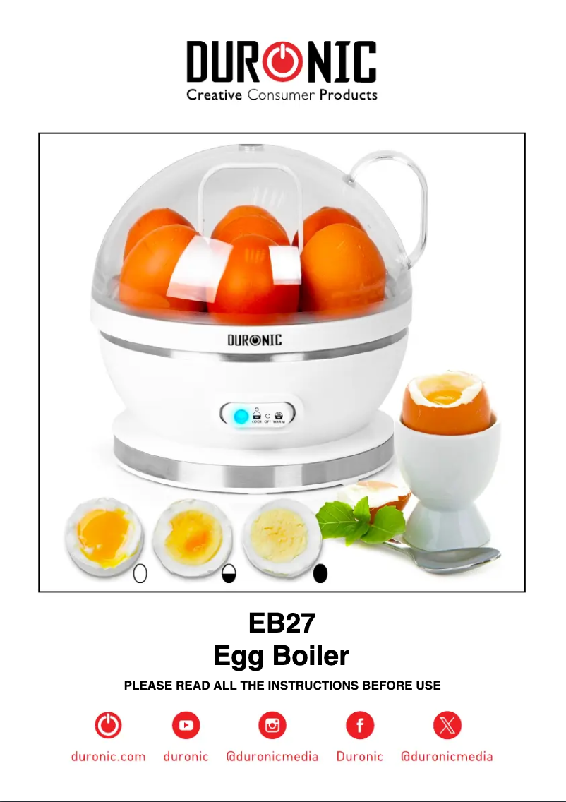 Page n°1 - Manuel utilisateur Duronic EB40