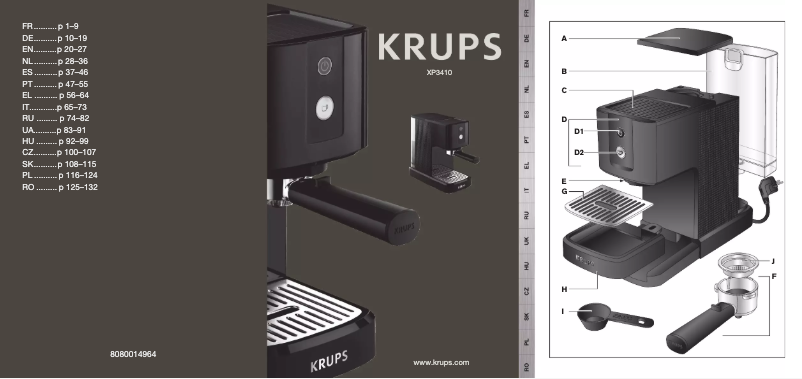 Image de la première page du manuel de l'appareil Calvi XP3410