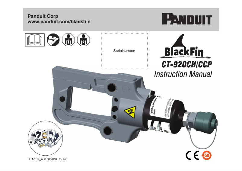 Page n°1 - Manuel utilisateur Panduit CT-920CH/CCP