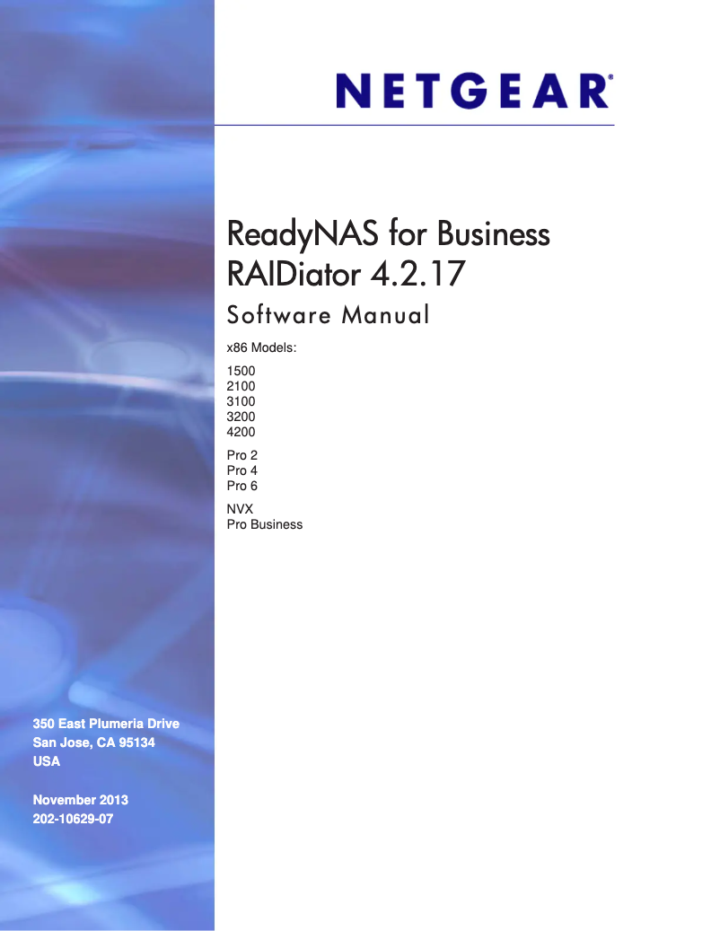 Page 1 de la notice Manuel utilisateur Netgear ReadyNAS R12P1220