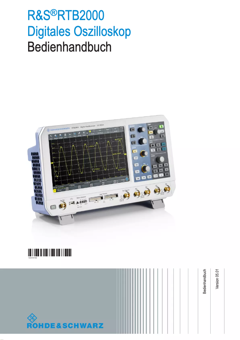 Page 1 de la notice Manuel utilisateur Rohde & Schwarz RTB2000