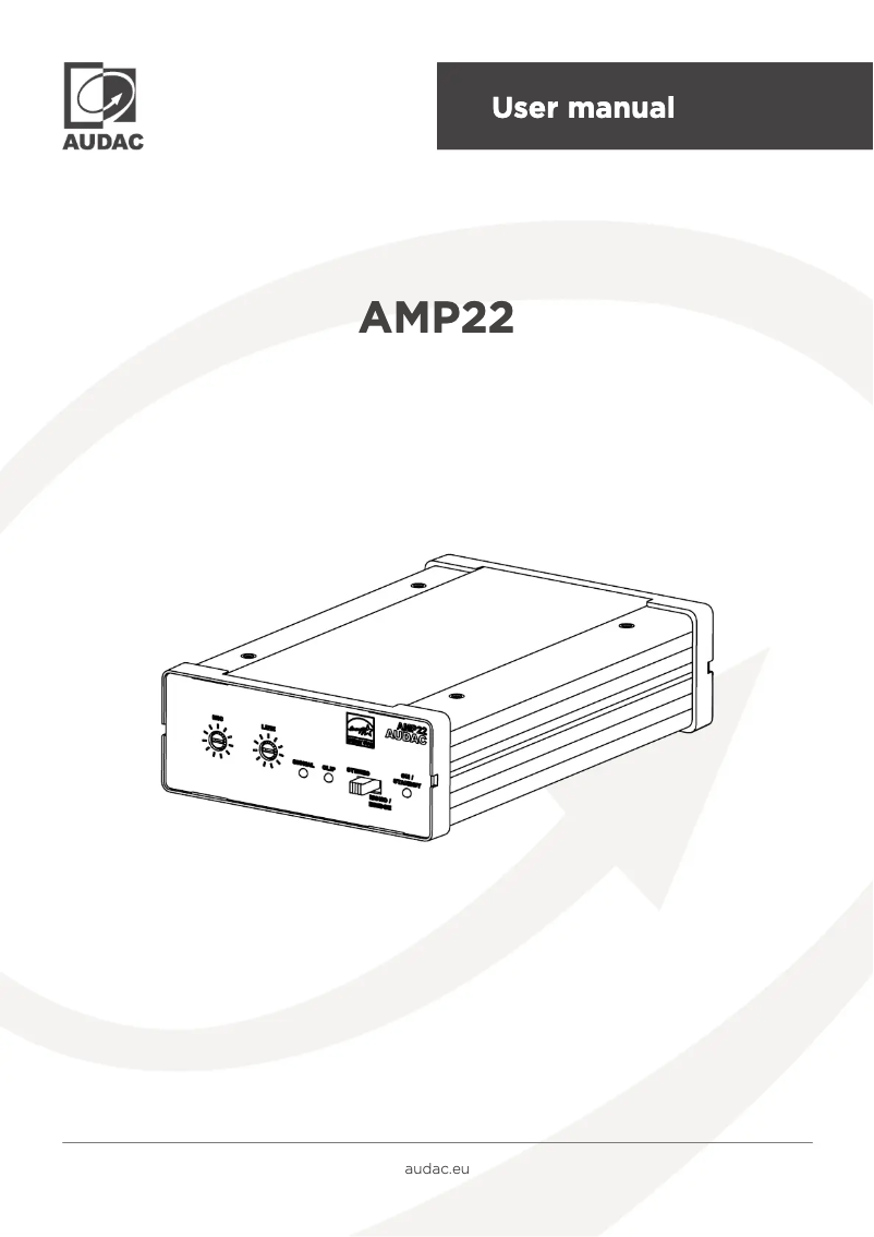 Page n°1 - Manuel utilisateur Audac AMP22
