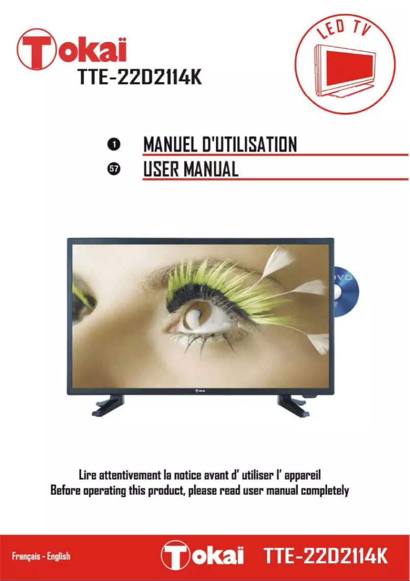 Page n°1 - Manuel utilisateur Tokaï TTE-22D2114K