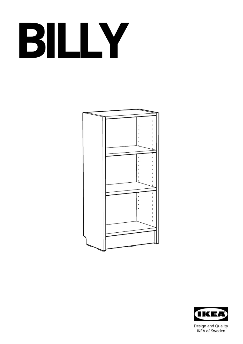 Page 1 de la notice Manuel utilisateur Ikea BILLY 004.773.80