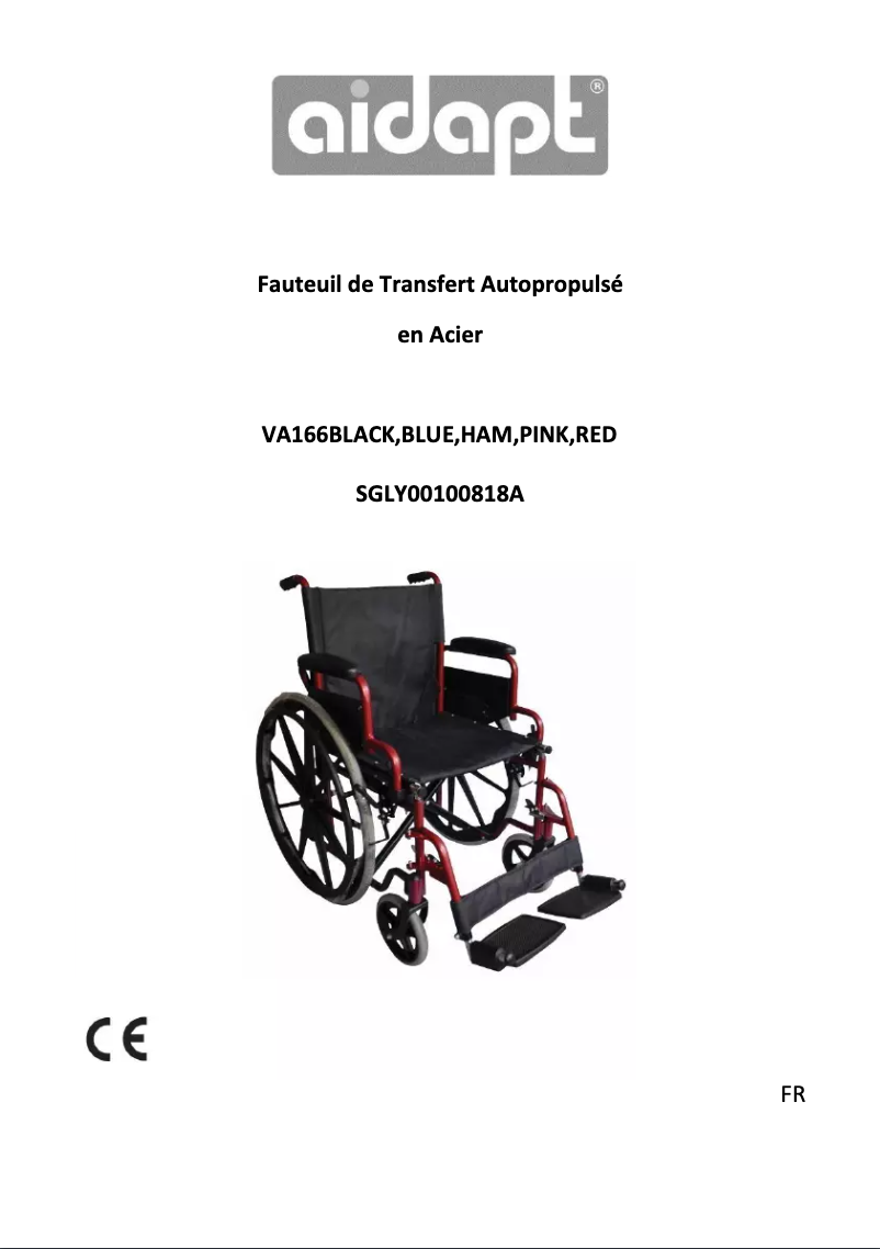 Page n°1 - Manuel utilisateur Aidapt VA166